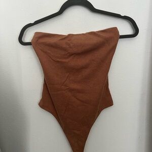 Brown Strapless Bodysuit
